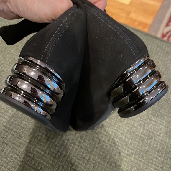 Stuart Weitzman black suede boots (sz 6 1/2) - Picture 5 of 8